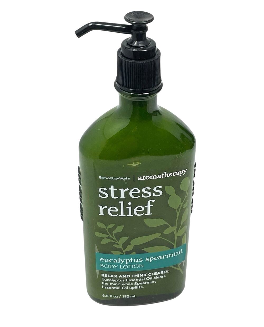 Bath & Body Works Stress Relief Eucalyptus Spearmint Body Lotion Glass Bottle